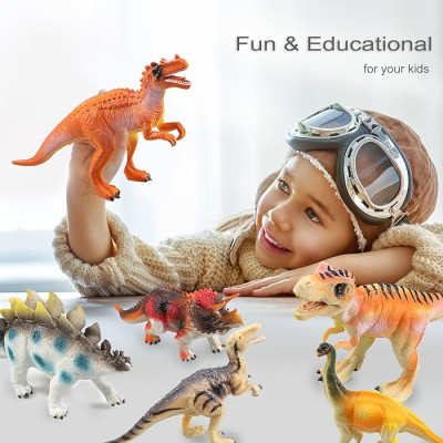 Bộ 12 đồ chơi mô hình Khủng Long nhựa dẻo PVC an toàn cho bé trên 3 tuổi