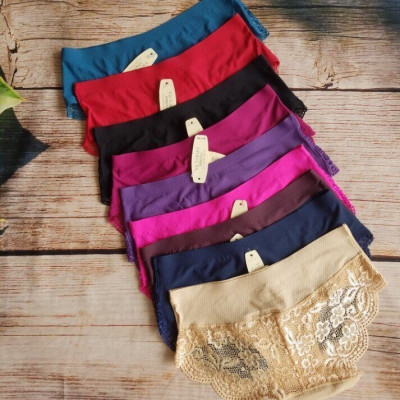 Combo 10 Quần Lót Nữ Vải Su Thông Hơi Phối Ren Sexy- Giao Nhiều Màu
