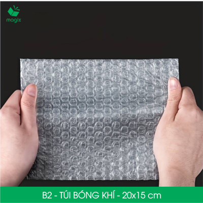 B2 - 20x15 cm - 25 Túi bóng khí chống sốc đóng hàng - Túi gói hàng, bọc chống sốc, xốp chống sốc