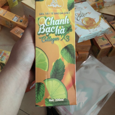 Gel Tẩy Tế Bào Chết Chanh Bạc Hà Collagen X3