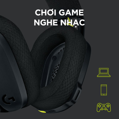 Tai nghe game không dây Bluetooth và Lighspeed Logitech G435 – Mic ảo tích hợp, nhẹ, tương thích PC, Điện thoại, PS4, PS5 - Hàng chính hãng