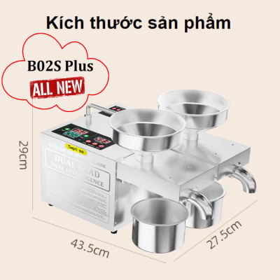 Máy ép dầu ăn thực vật 2 đầu ép kép đa năng dùng cho kinh doanh và gia đình - Bán chuyên nghiệp. Thương hiệu Mỹ cao cấp Septree - B02S Plus. HÀNG CHÍNH HÃNG