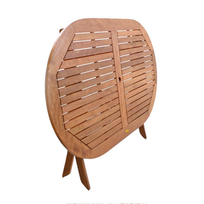 Bàn Xếp Oval Papua IBIE NT4006 (130 x 130 x 72 cm) - Nâu