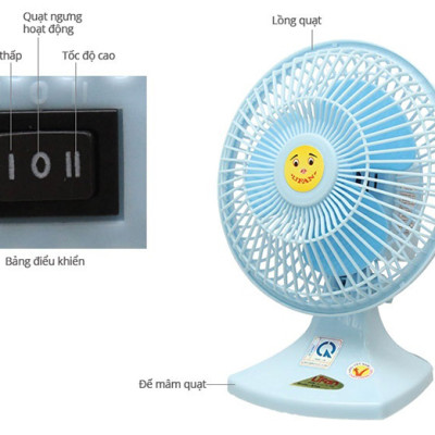 Quạt Bàn Lifan B-106 - Xanh Dương - Hàng Chính Hãng