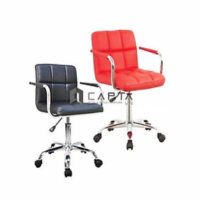 Ghế quầy giao dịch ghế quầy bar pen thấp nệm PVC chân xoay có bánh xe CB2214-2P Nội thất Capta