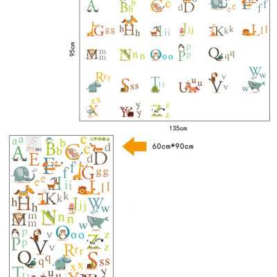 Decal dán tường Bé làm quen chữ cái AmyShop DB017