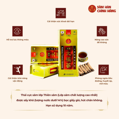 Thái cực sâm củ khô 300g – số 10 (10củ special) – Daedong