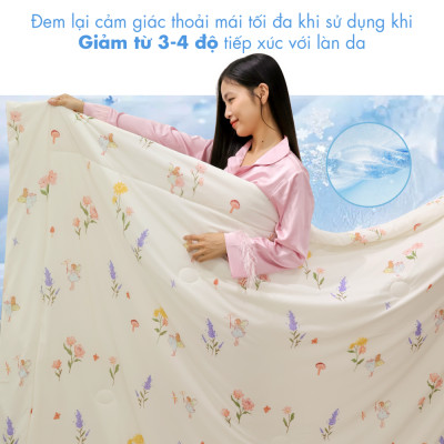 [CHĂN HÈ MÁT LẠNH] Mền lạnh I Cool Advance NIN House NM8032 160x210cm | Chăn chần bông Ice Silk, Chăn điều hoà nhiều độ