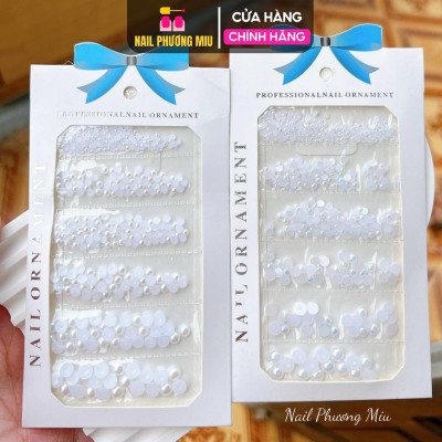 Set Trang Trí Móng Trai Nửa Nhiều Size, An Toàn Không Hóa Chất, Nhiều Kiểu Làm Nail Sáng Tạo Tự Nhiên, Túi Đựng Tiện Lợi