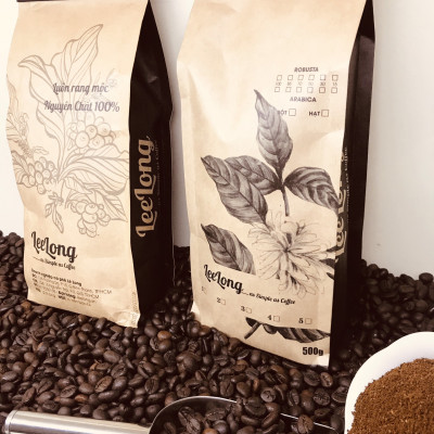 1kg cafe LeeLong3 hậu vị tròn đầy (50 Robusta / 50 Arabica)