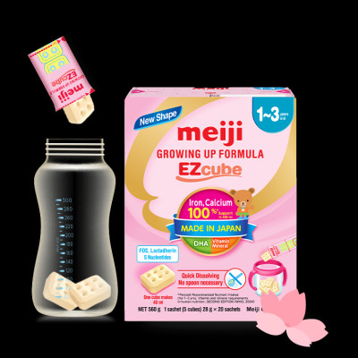 Sản Phẩm Dinh Dưỡng Công Thức Dạng Viên Meiji Growing Up Formula EZcube  - Nhập khẩu chính hãng (560g)