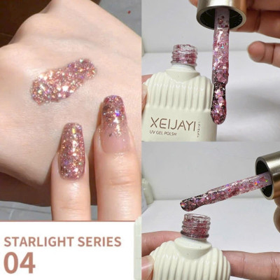 [Mới] Sơn Gel Nhũ STARLIGHT Kim Tuyến XEIJAYI Số 04, 07 Hạt To Siêu Sáng Làm Nail, Tạo Hiệu Ứng Flash Khổng Tước Bạch Kim Hồng Ánh Kim