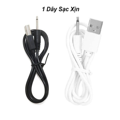 Dây sạc máy massage USB sang 2.5 Aux 1.8cm đầu kim châm nhọn, dành cho máy massage mặt mắt body toàn thân đầu kim