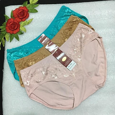Quần lót nữ thun lạnh set 10c cỡ trung/ quần chíp nữ phối ren