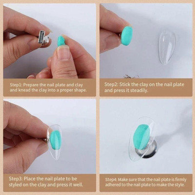 Đất Sét Dính Đa Năng Dán Đế Móng Mẫu 102 Miếng Keo Mini Màu Xanh, Có Thể Tái Sử Dụng Làm Nail Cố Định Siêu Bền Nữ Women