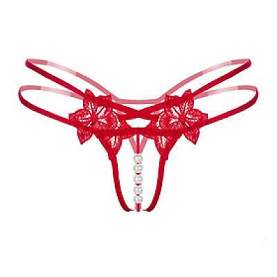 Quần lót ren lọt khe thoáng mát đính ngọc cực kỳ độc đáo sexy