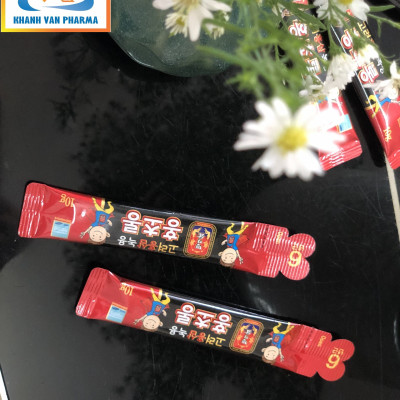 Nước Hồng Sâm Nhung Hươu Hàn Quốc Trẻ Em - MYEONG KI SAM - Hàng nội địa Hàn Quốc - nhập khẩu chính ngạch - Hộp 300g (10g x 30 gói) - Vị sữa chua, bổ sung thêm vitamin, khoáng chất