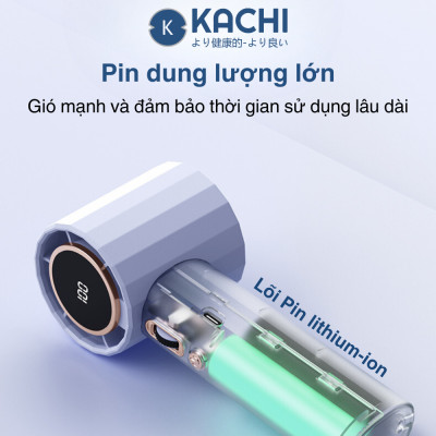 Quạt cầm tay mini Kachi MK400 pin khoẻ 100 cấp độ gió - Hàng chính hãng Hàng nhập khẩu