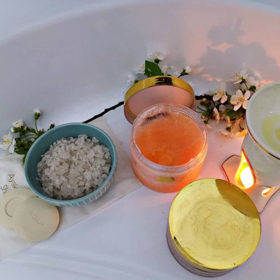 [1501-2301 MUA 1 TẶNG 1] Muối Tẩy Da Chết Salt Scrub - Peach&Honey Kedma 500gr