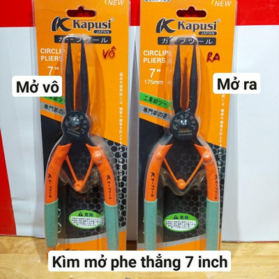 Bộ Kìm Mở Phe Kapusi Japan 7 Inch/175mm - Thiết Kế Tiện Lợi, Tay Cầm Bọc Nhựa