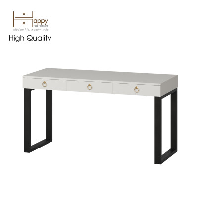 [Happy Home Furniture] WESLEY, Bàn làm việc chân sắt - 3 ngăn kéo,  140cm x 59cm x 75cm ( DxRxC), BAN_012