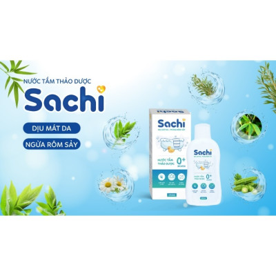 COMBO Chai Nước Tắm Gội Thảo Dược Sachi 250ml & Tinh Dầu Tràm Thiên Nhiên Nguyên Chất Sachi 30ml