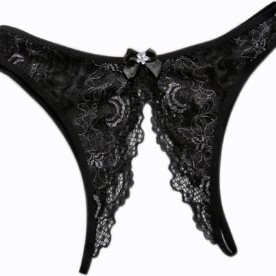 Quần lọt khe xẻ đáy - đen