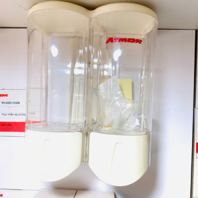 Hộp Đựng Xà Phòng Treo Tường Đôi ATMOR DH-SBD-102W (HÀNG CHÍNH HÃNG) 