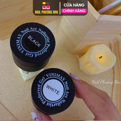 Gel Nhện Trắng Đen Vinimay 10g Làm Nail Siêu Dai Đậm Đặc, Tạo Hình Sợi Tơ Siêu Mảnh, Phối Màu Linh Hoạt Trang Trí Móng Nữ Sơn Gel mau nuoc