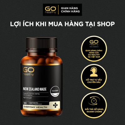 GO Ginkgo 9000+ 30 viên- Viên uống bổ não nhập khẩu chính hãng GO Healthy New Zealand