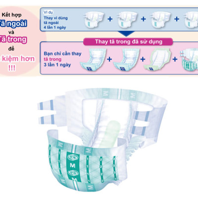[Tách lẻ dùng thử] Tã bỉm dán người lớn LiveDo - Nhật Bản size L (01 miếng)