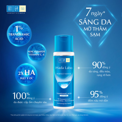 [Gift] Dung dịch dưỡng trắng da tối ưu Hada Labo Perfect White Tranexamic Acid Lotion 20ml