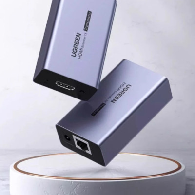 Bộ kéo dài HDMI qua cáp mạng Cat5e, Cat6 dài 50M Ugreen 90811 CM609 - Hàng chính hãng
