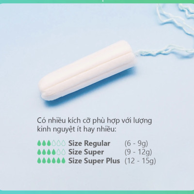 Băng Vệ Sinh Tampons JISKIN Công Nghệ Hàn Quốc - Siêu Thấm Hút - Jessa - Tiện Lợi - Nhỏ Gọn - Facelle - Dễ Sử Dụng ( Tampon Ob )