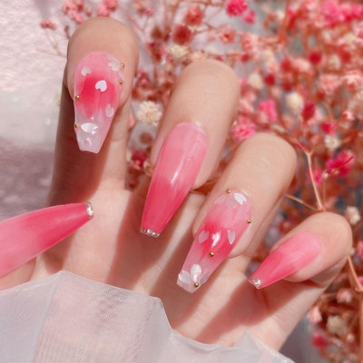 Hoa Anh Đào Trang Trí Móng, Phong Cách Nhật Hàn, Chất Liệu Sequins Lấp Lánh, 50 Bông, Làm Nail Trẻ Trung Nail Phương Miu Nữ