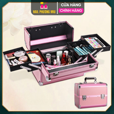 Cốp Đựng Đồ Nail 2 Tầng Nhôm 26x32x21cm, Gọn Nhẹ, Chống Thấm Nước, Chuyên Dụng Làm Nail, Tiện Lợi Di Chuyển, Bền Chắc Bag Nhung Nam Nữ