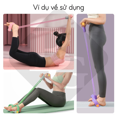 Dây Tập Bụng 6011N,Dây Kéo Đàn Hồi Kháng Lực  Ống Cao Su, Dây Kéo Tập Gym