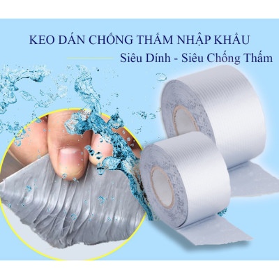 Cuộn Băng Keo Chống Thấm Dột Kích Thước Dài 5m x rộng 10cm - Hàng Loại 1 Chính Hãng MINIIN