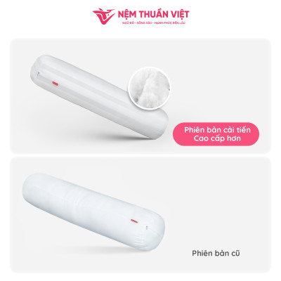 Ruột Gối Ôm Lông Vũ Airy Thuần Việt - Sợi Lông Vũ Nhân Tạo Microfiber Êm Ái Mềm Mịn - KT 20x100cm