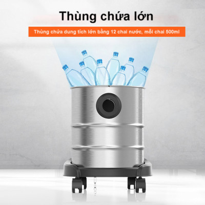 Máy Hút Bụi Công Nghiệp Mini Yili 12 Lít, Có Thể Sử Dụng Trong Gia Đình, (Hút Khô - Ướt -Thổi Bụi Đa Năng) - Hàng Chính Hãng