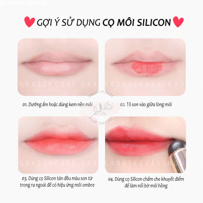 Cọ tô son môi silicon đầu tròn Bàn chải son môi cầm tay đa năng che khuyết điểm không dấu vết