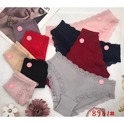 QUẦN LÓT NỮ THUN GÂN VIỀN REN 8901
