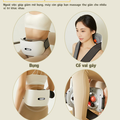 Máy Massage Bụng Cao Cấp Nikio NK-166DC - Công Nghệ Xoa Bóp Kết Hợp Hồng Ngoại Hiện Đại, Hỗ Trợ Cải Thiện Vòng 2 Cực Nhanh, Pin Sạc Tiện Lợi