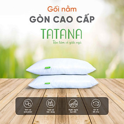 Combo 2 Gối Nằm Gòn  TATANA  Cao Cấp 50x70cm-Êm Mềm, Bền Đẹp, Giặt Máy Dễ Dàng