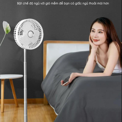 Quạt Tích Điện Để Bàn Xiaomi 3life 008 Sử Dụng 6-24 Giờ Liên Tục Tùy Cấp Độ Gió - Hàng Nhập Khẩu