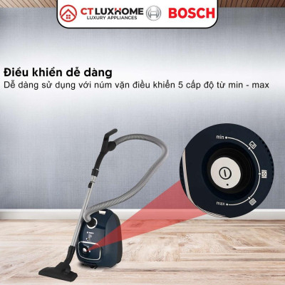 Máy Hút Bụi Có Dây Bosch BGLS42035, 2000W, 10A, 10m, túi chứa bụi 4 lít [Hàng chính hãng]