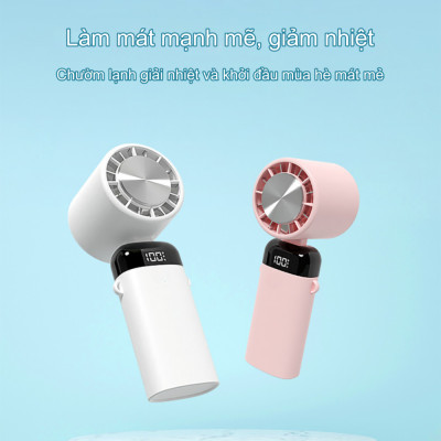 Quạt tích điện nén đá lạnh mini XM Youpin Losky LT-S3213 siêu mát pin khỏe, sử dụng cầm tay để bàn đeo cổ, kèm đế giữ điện thoại - Hàng nhập khẩu