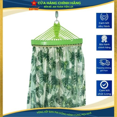 Bộ khung võng BAN MAI: khung võng sắt sơn tĩnh điện P32+ Lưới dày số 9 in họa tiết sọc cán nhựa 40cm