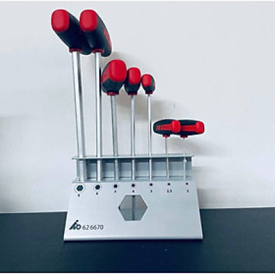 BỘ 7 CHIẾC TAY VẶN LỤC GIÁC MẠ CHROME KÈM ĐẾ KIM LOẠI HOLEX