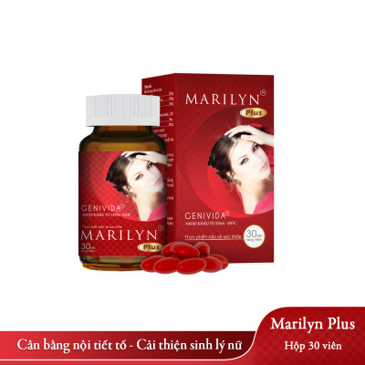 Viên Uống Nội Tiết Tố Nữ Marilyn Plus Dân Khang Giảm Khô Hạn Tăng Sinh Lý Nữ Điều Hòa Kinh Nguyệt Hộp 30 viên